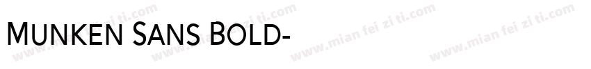 Munken Sans Bold字体转换